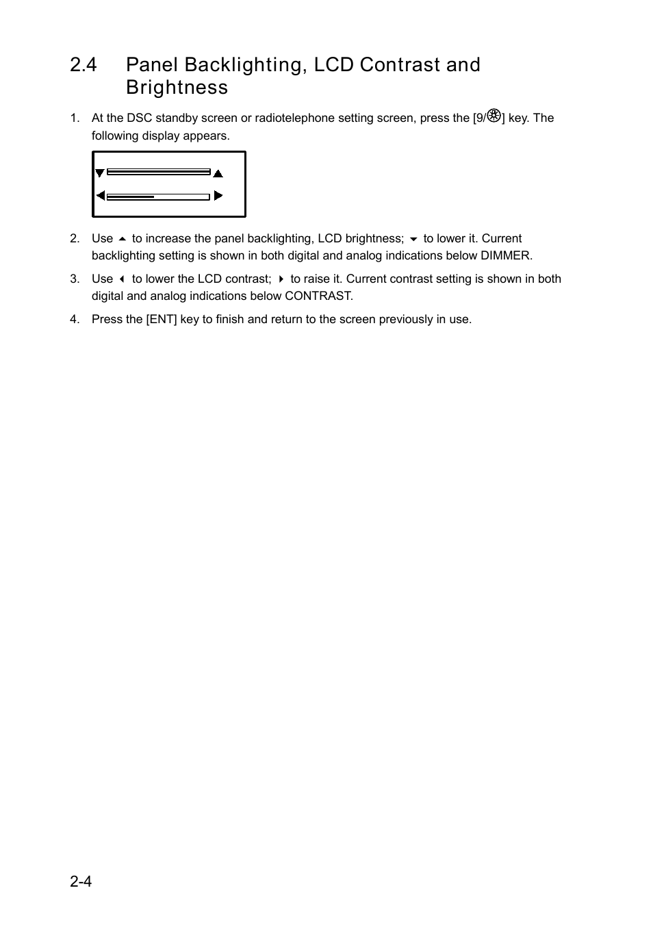 4 panel backlighting, lcd contrast and brightness | Furuno RC-1500-1T User Manual | Page 44 / 418