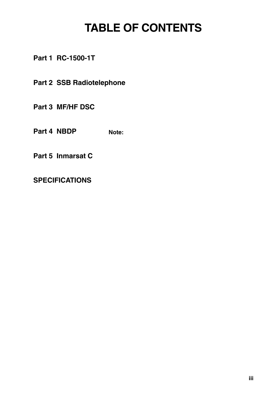 Furuno RC-1500-1T User Manual | Page 5 / 418