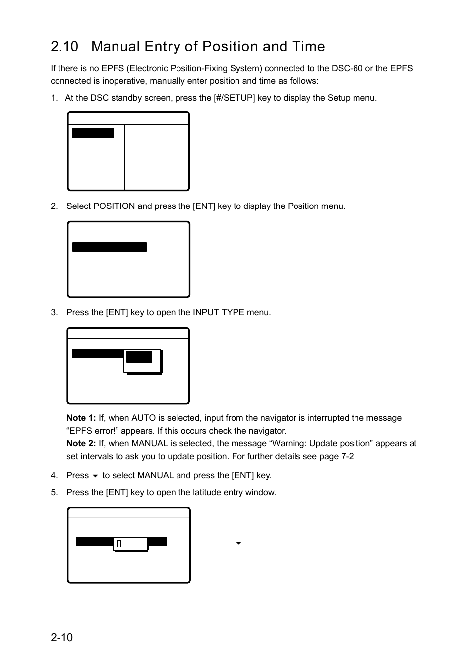 10 manual entry of position and time | Furuno RC-1500-1T User Manual | Page 50 / 418