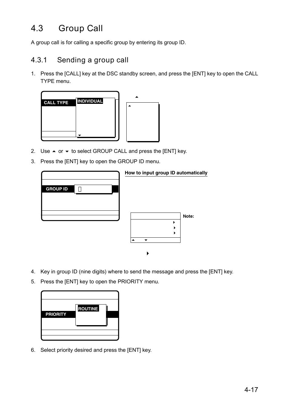 3 group call, 1 sending a group call | Furuno RC-1500-1T User Manual | Page 93 / 418