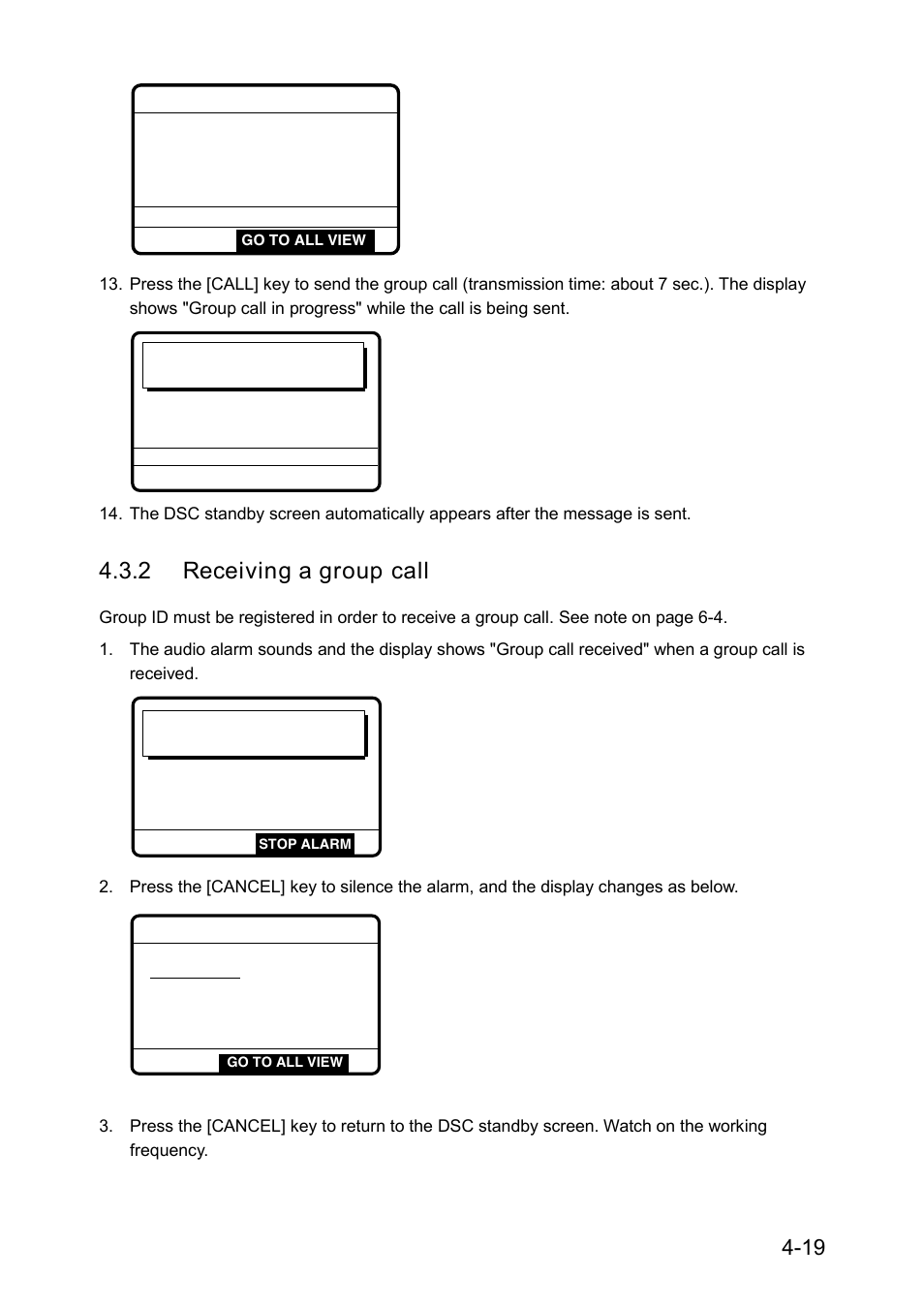 2 receiving a group call | Furuno RC-1500-1T User Manual | Page 95 / 418