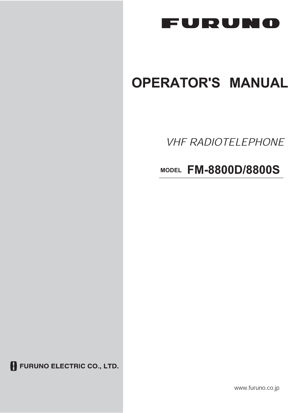 Furuno FM-8800D User Manual | 137 pages