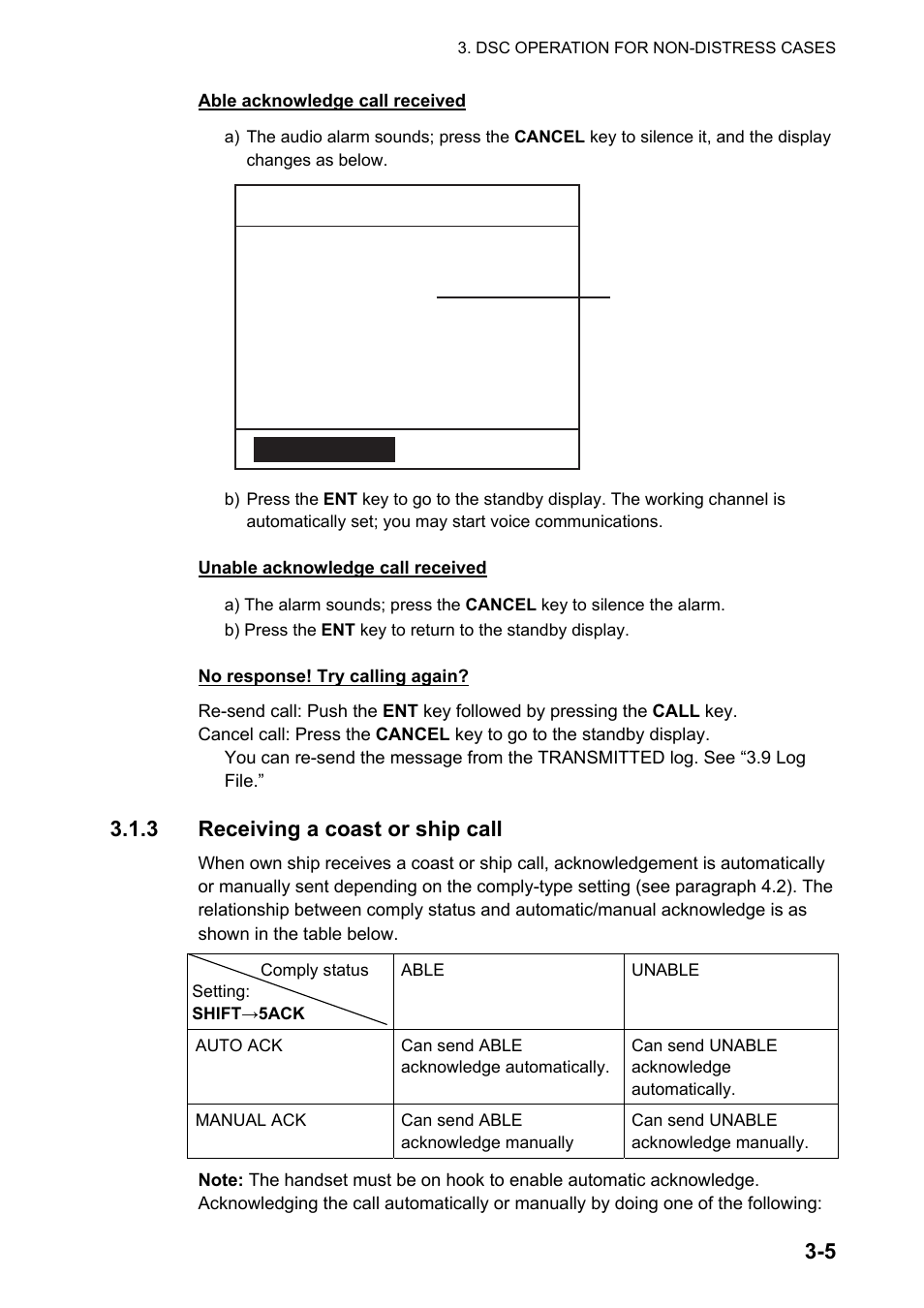 3 receiving a coast or ship call | Furuno FM-8800D User Manual | Page 51 / 137