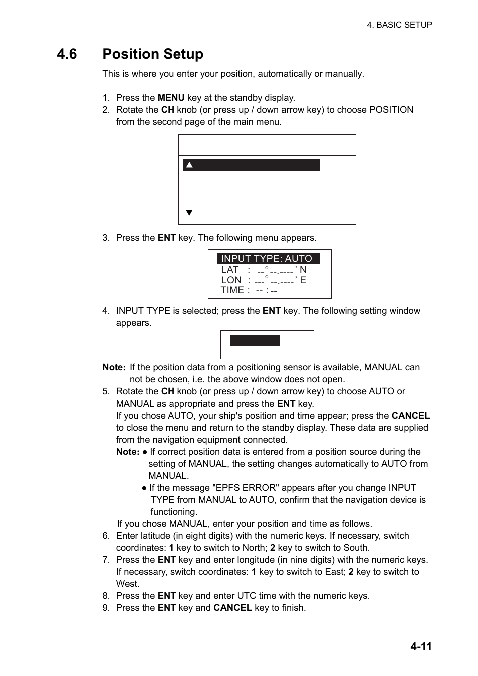 6 position setup | Furuno FM-8800D User Manual | Page 87 / 137