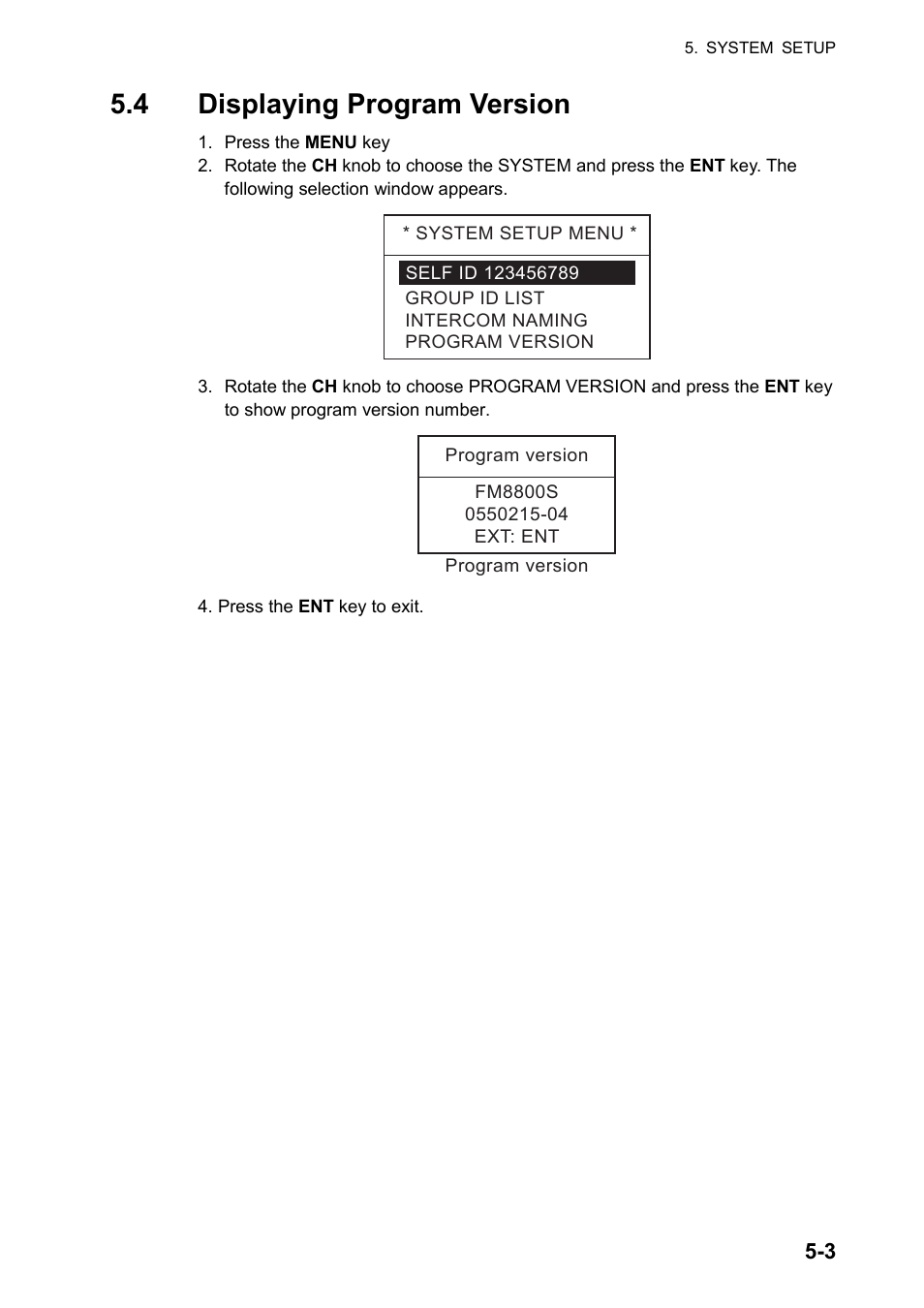 4 displaying program version | Furuno FM-8800D User Manual | Page 97 / 137