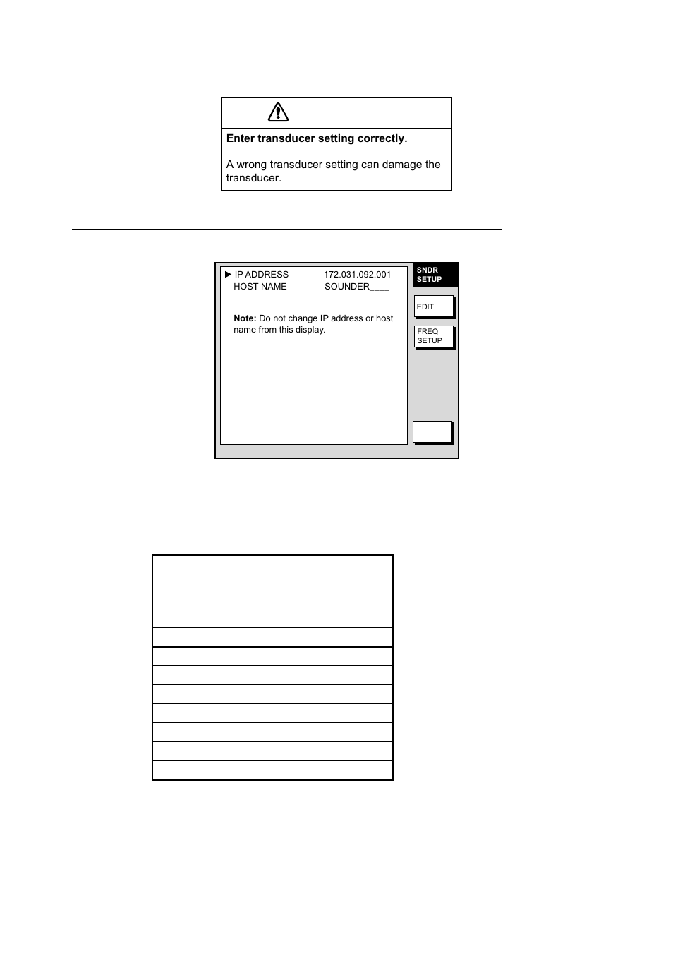 Caution, 9 2.2.3 transducer setup | Furuno ETR-30N User Manual | Page 27 / 48