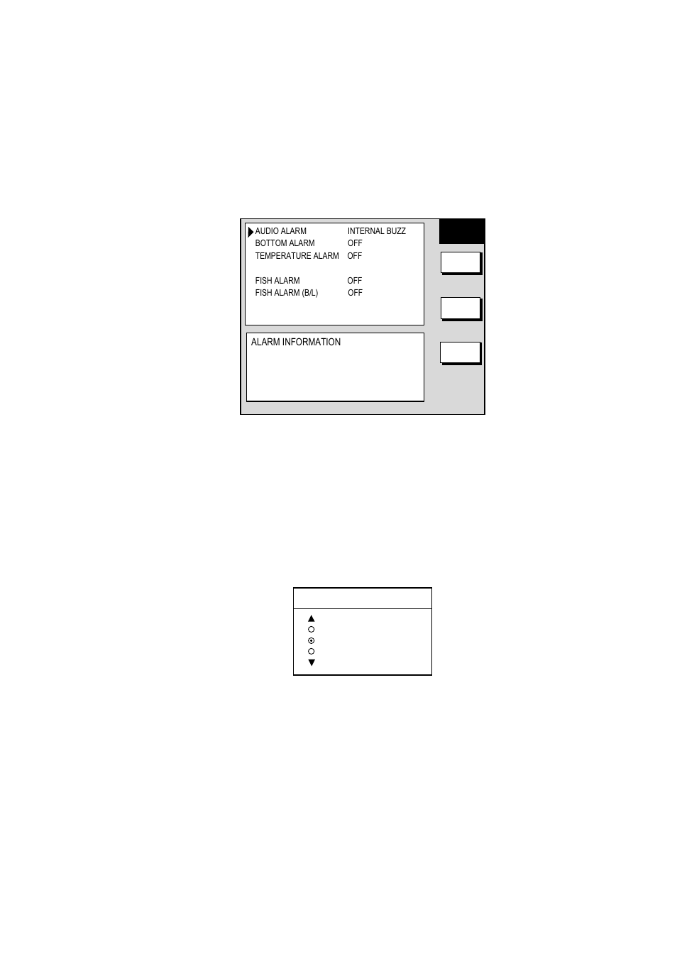 12 alarms, 1 audio alarm on/off | Furuno NAVNET 1823C User Manual | Page 166 / 260