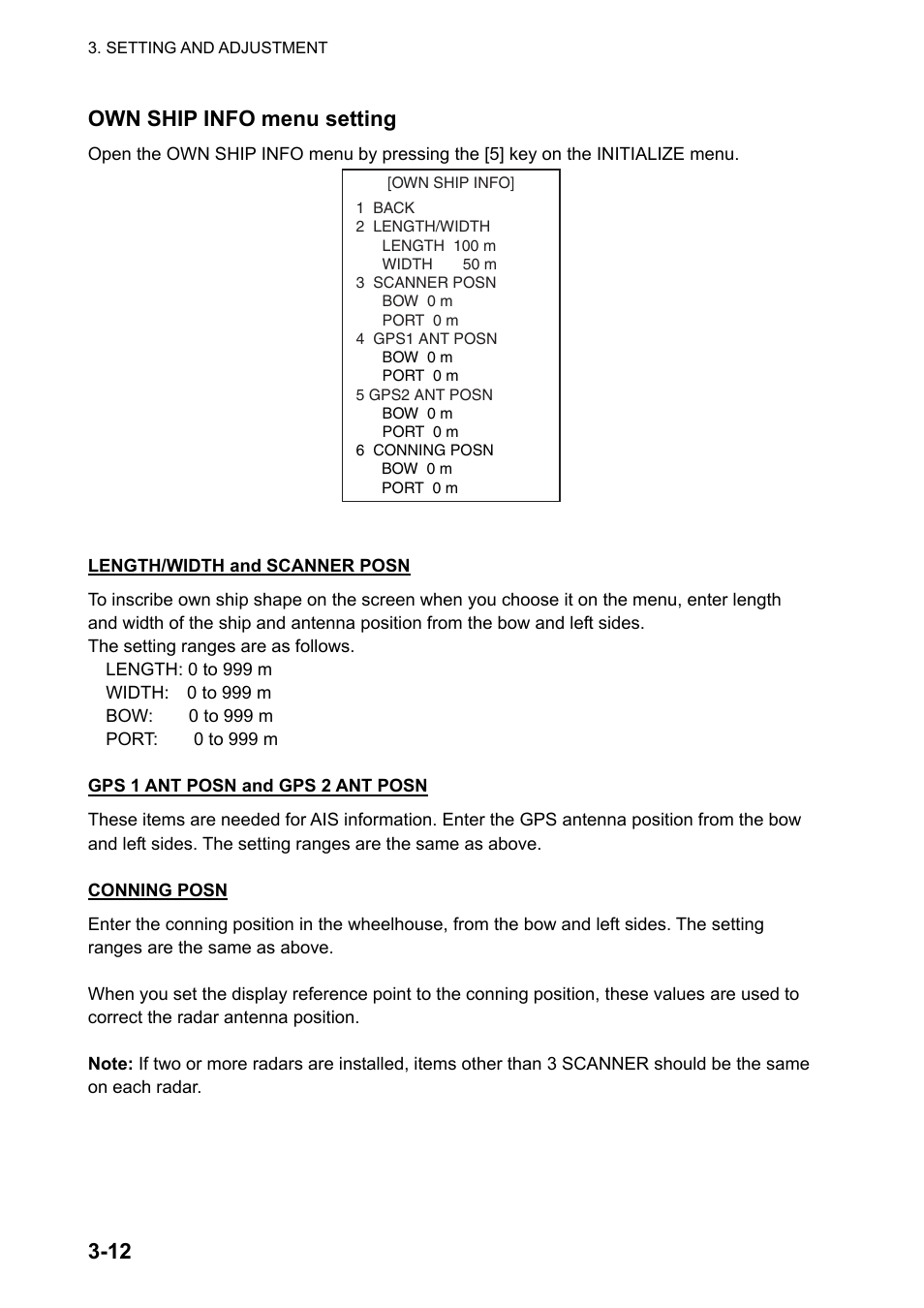 12 own ship info menu setting | Furuno FAR-2127 User Manual | Page 50 / 136