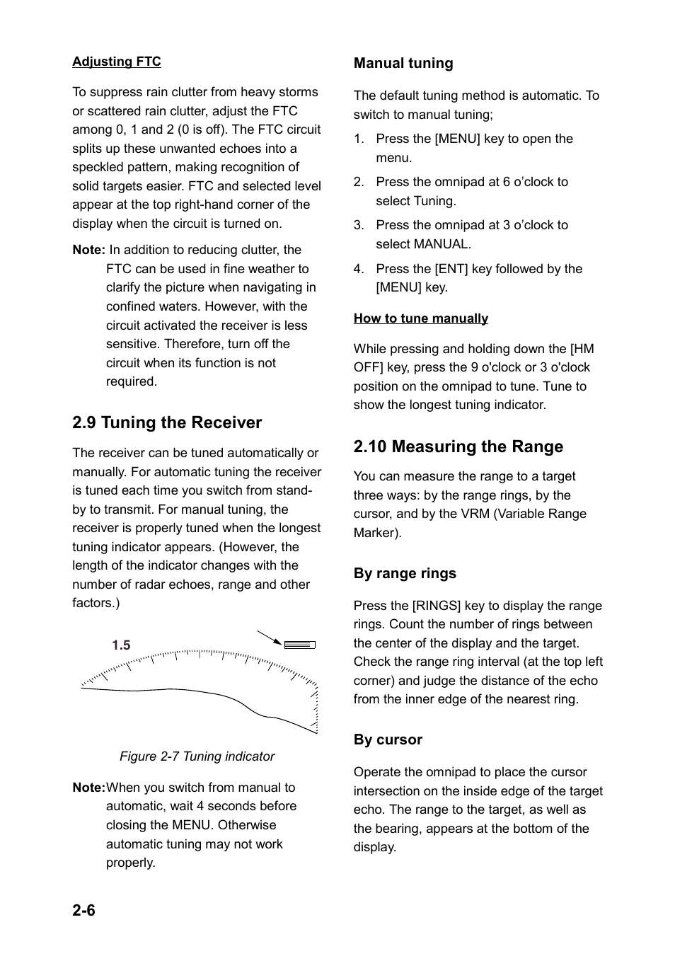 9 tuning the receiver, 10 measuring the range | Furuno 851 MARK-2 User Manual | Page 15 / 47