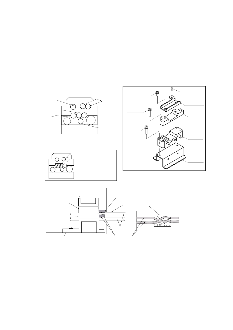 Leading in cables to the display unit, Cable fed from rear of display unit (default) | Furuno FR-2115/2125 User Manual | Page 28 / 79