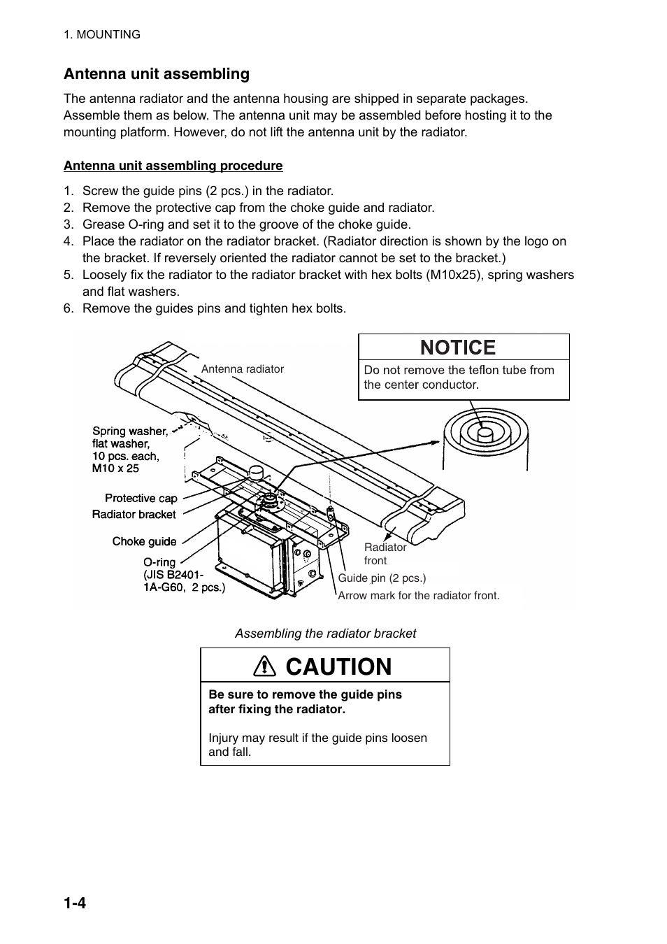 Caution | Furuno 2837S User Manual | Page 12 / 123
