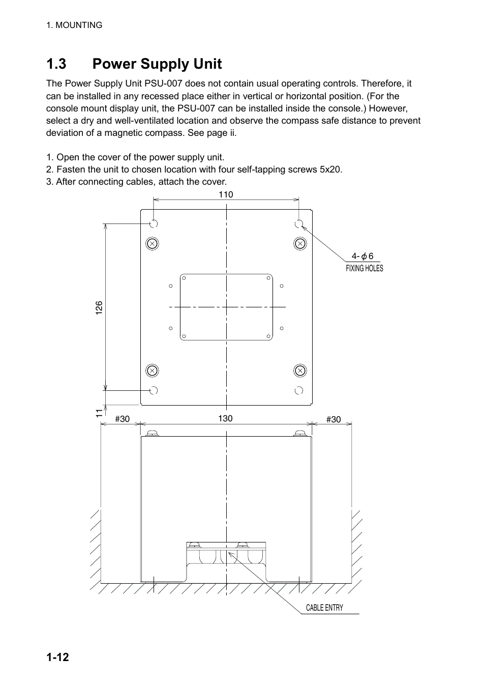 3 power supply unit | Furuno 2837S User Manual | Page 20 / 123