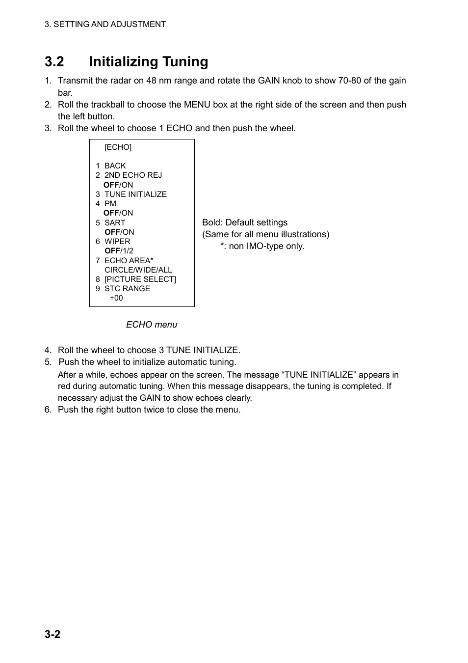 2 initializing tuning | Furuno 2837S User Manual | Page 42 / 123