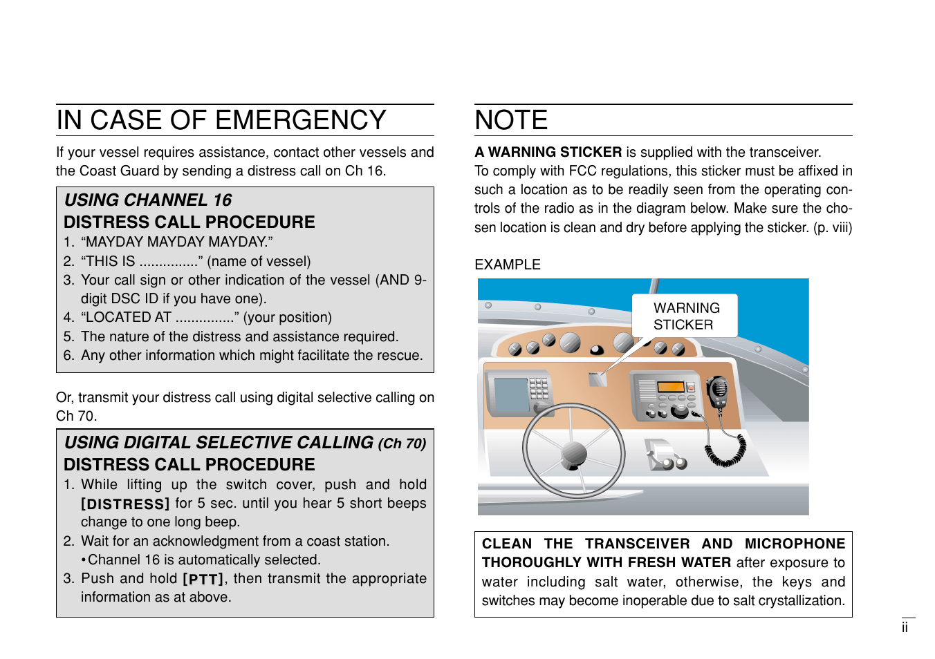 Furuno MARINE VHF RADIOTELEPHONE FM-3000 User Manual | Page 3 / 76