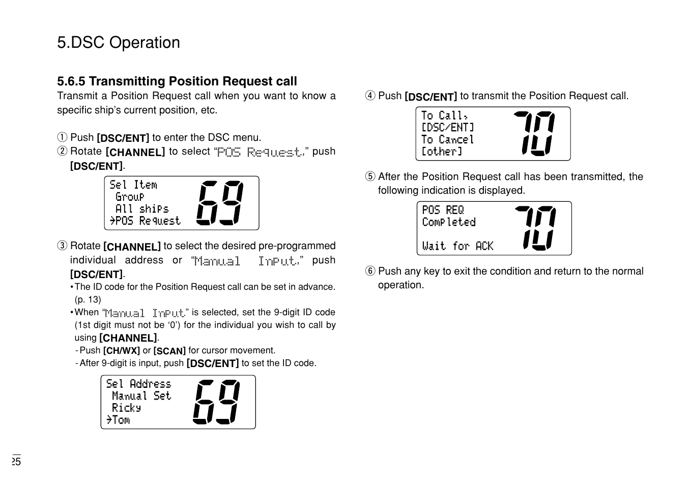 Dsc operation | Furuno MARINE VHF RADIOTELEPHONE FM-3000 User Manual | Page 34 / 76
