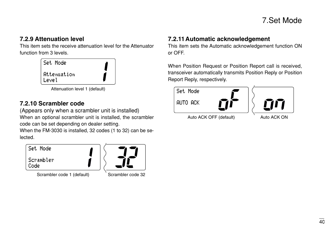 Set mode | Furuno MARINE VHF RADIOTELEPHONE FM-3000 User Manual | Page 49 / 76