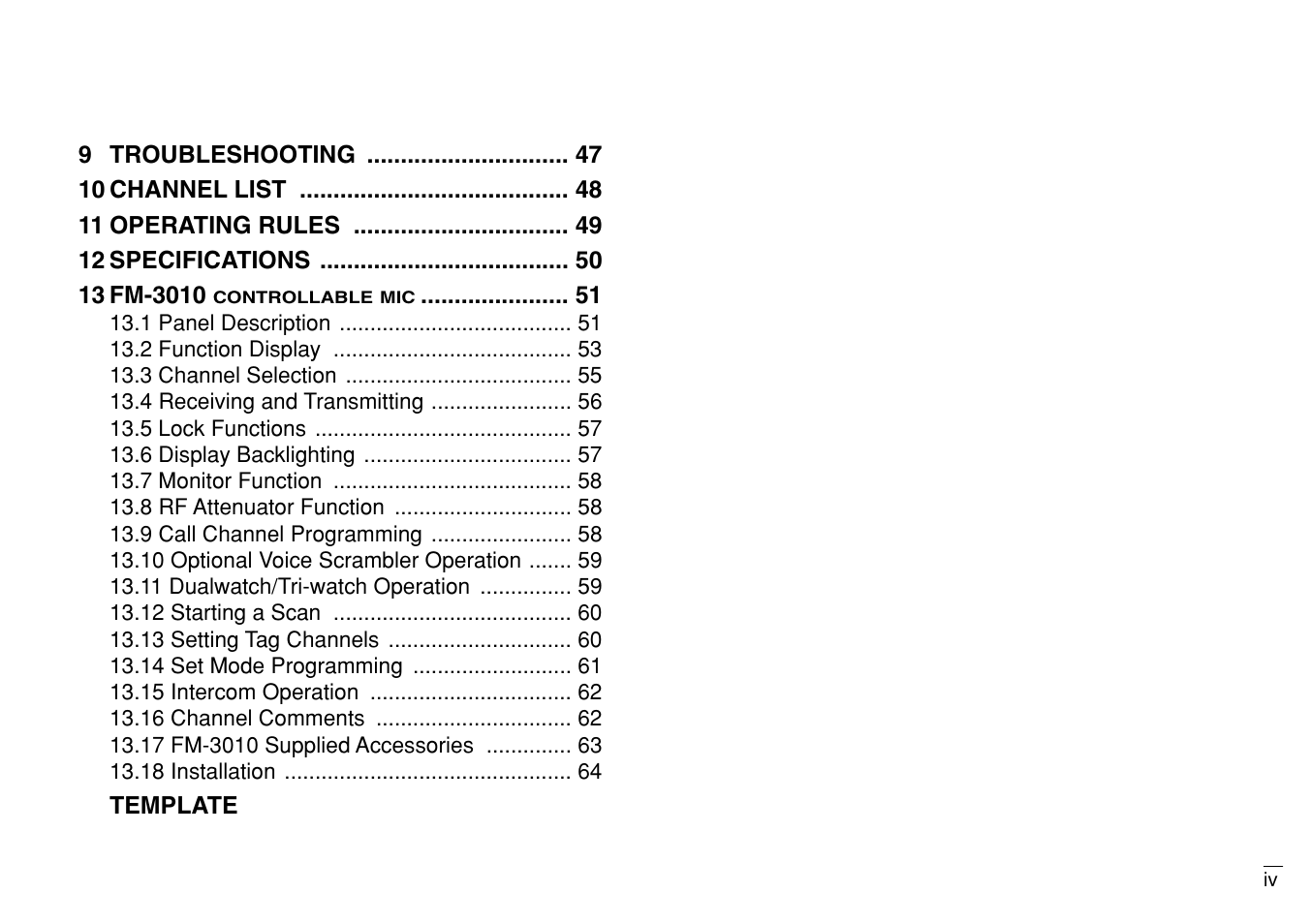 Furuno MARINE VHF RADIOTELEPHONE FM-3000 User Manual | Page 7 / 76