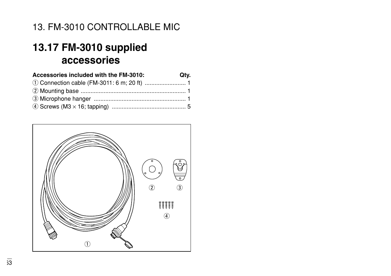Fm-3010 controllable mic | Furuno MARINE VHF RADIOTELEPHONE FM-3000 User Manual | Page 72 / 76