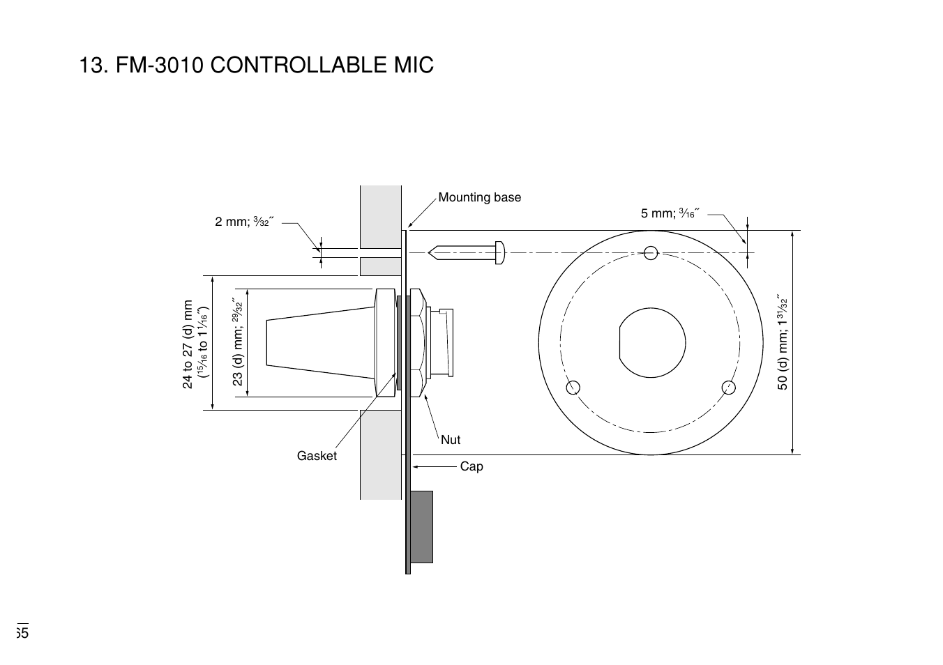 Fm-3010 controllable mic | Furuno MARINE VHF RADIOTELEPHONE FM-3000 User Manual | Page 74 / 76