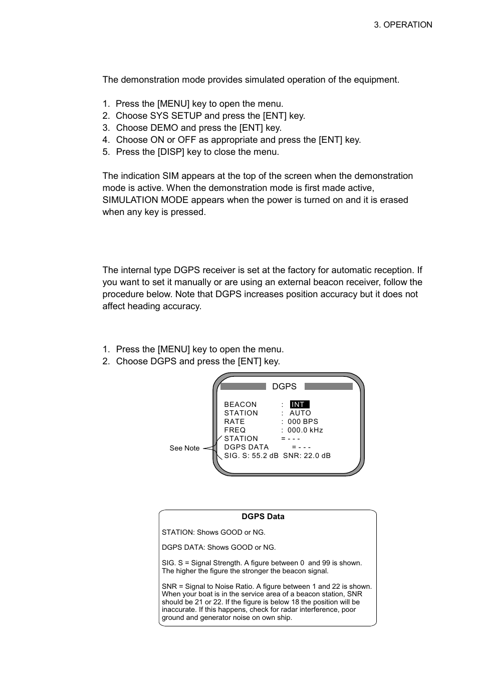 10 dgps setup, 1 manual dgps setup | Furuno SC-60 User Manual | Page 51 / 106