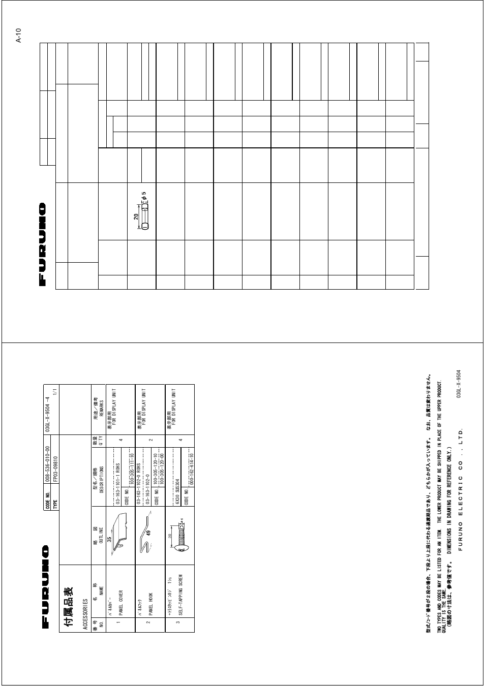 A-10 | Furuno FAR-2167DS-BB User Manual | Page 79 / 111