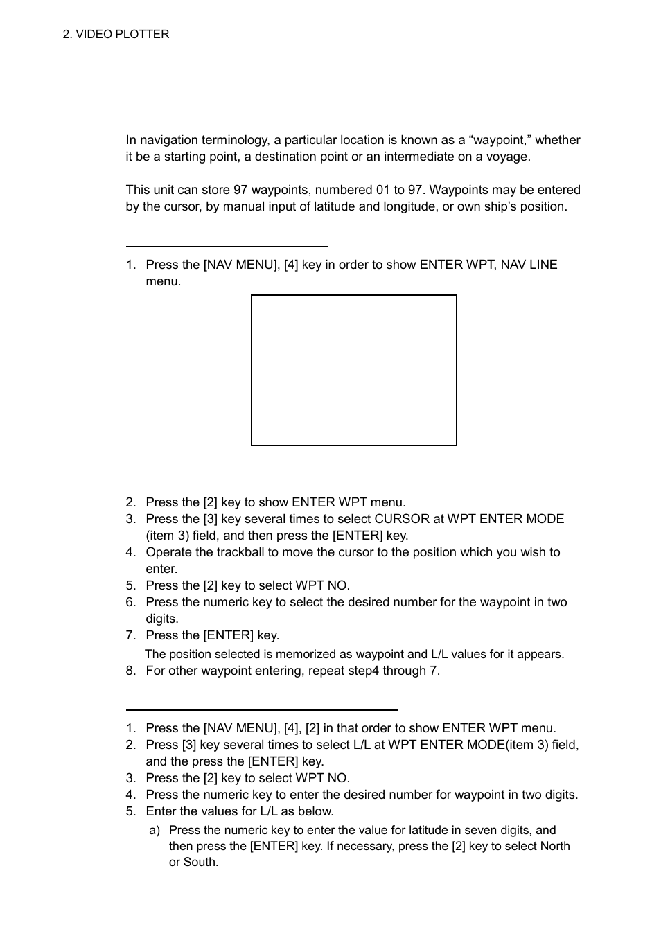 7 waypoints, 1 entering waypoints | Furuno RP-25 User Manual | Page 30 / 48