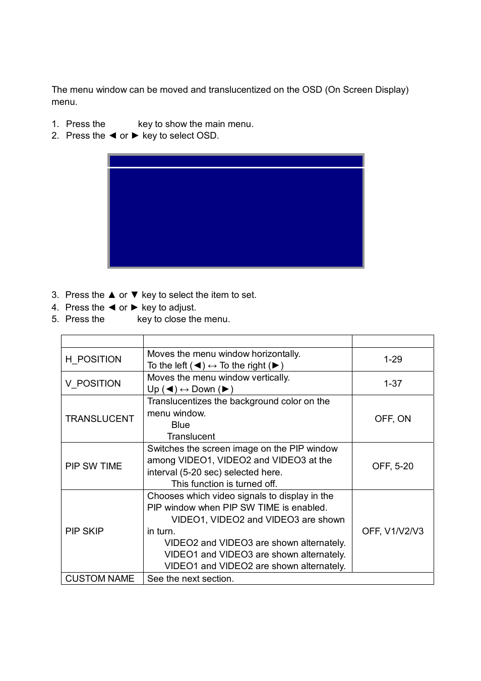 3 menu window setting, 1 adjusting the menu window | Furuno MU-17OC User Manual | Page 17 / 65