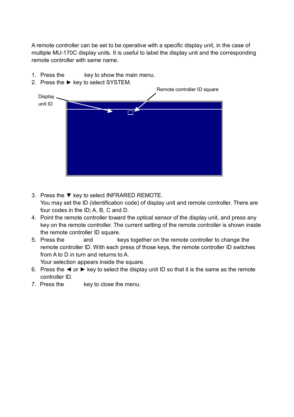 4 remote controller setting | Furuno MU-17OC User Manual | Page 19 / 65