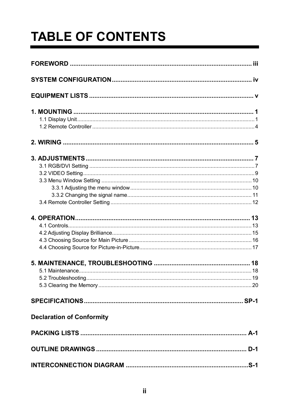 Furuno MU-17OC User Manual | Page 4 / 65