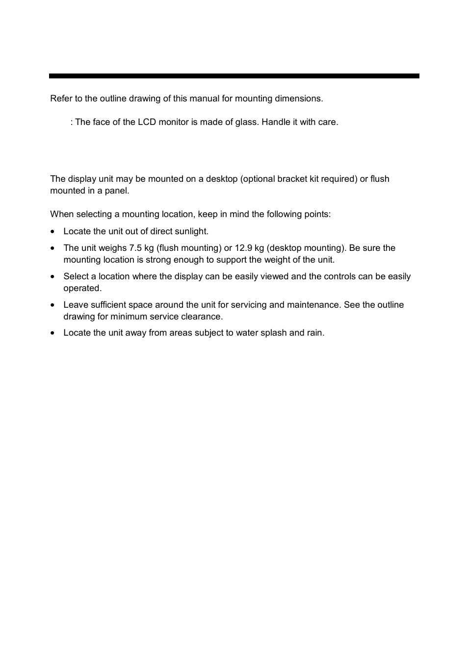 Mounting, 1 display unit | Furuno MU-17OC User Manual | Page 8 / 65