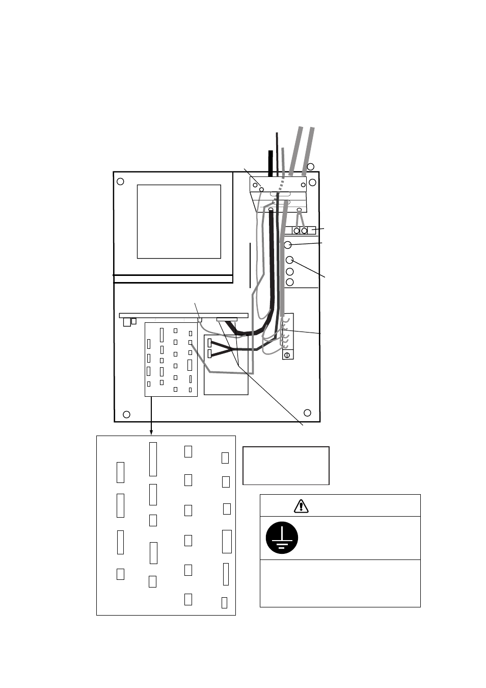 Caution, Connections, Figure 2-5 display unit, inside view | Furuno FR-2135S User Manual | Page 28 / 82