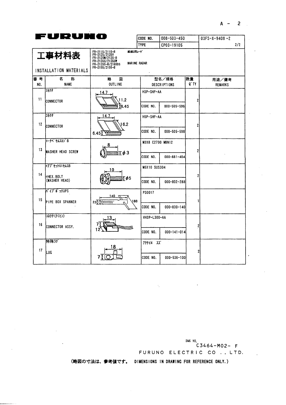 Furuno FR-2135S User Manual | Page 62 / 82