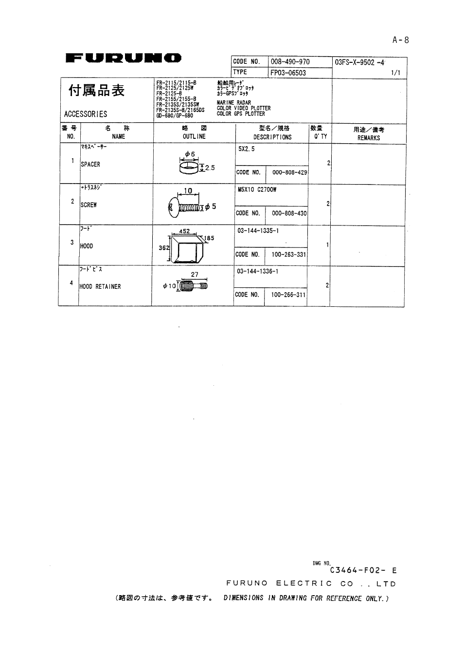 Furuno FR-2135S User Manual | Page 68 / 82