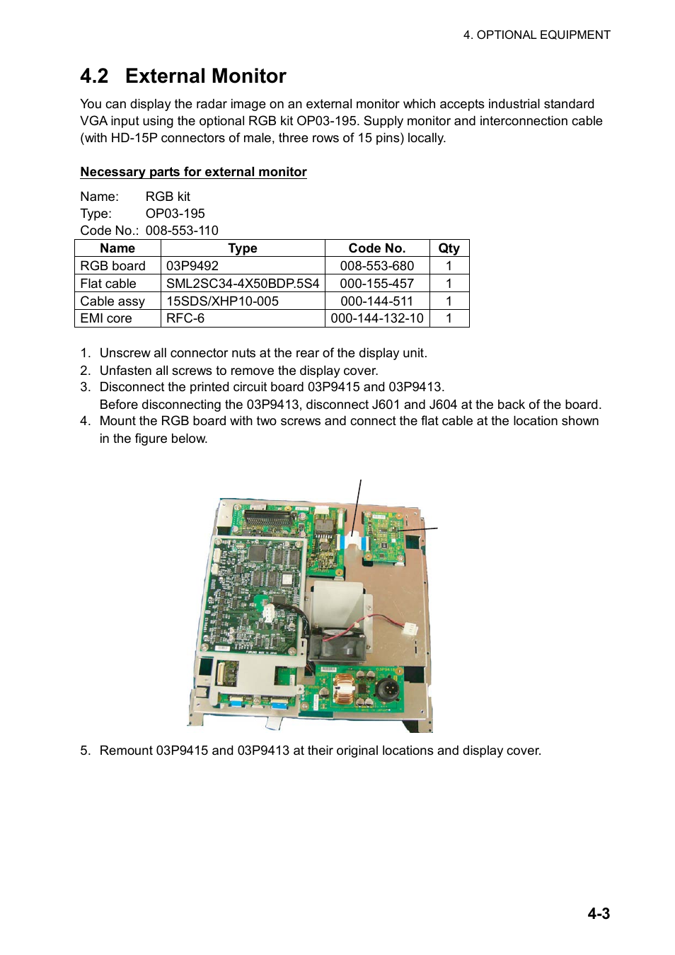 2 external monitor | Furuno FR-8122 User Manual | Page 37 / 56