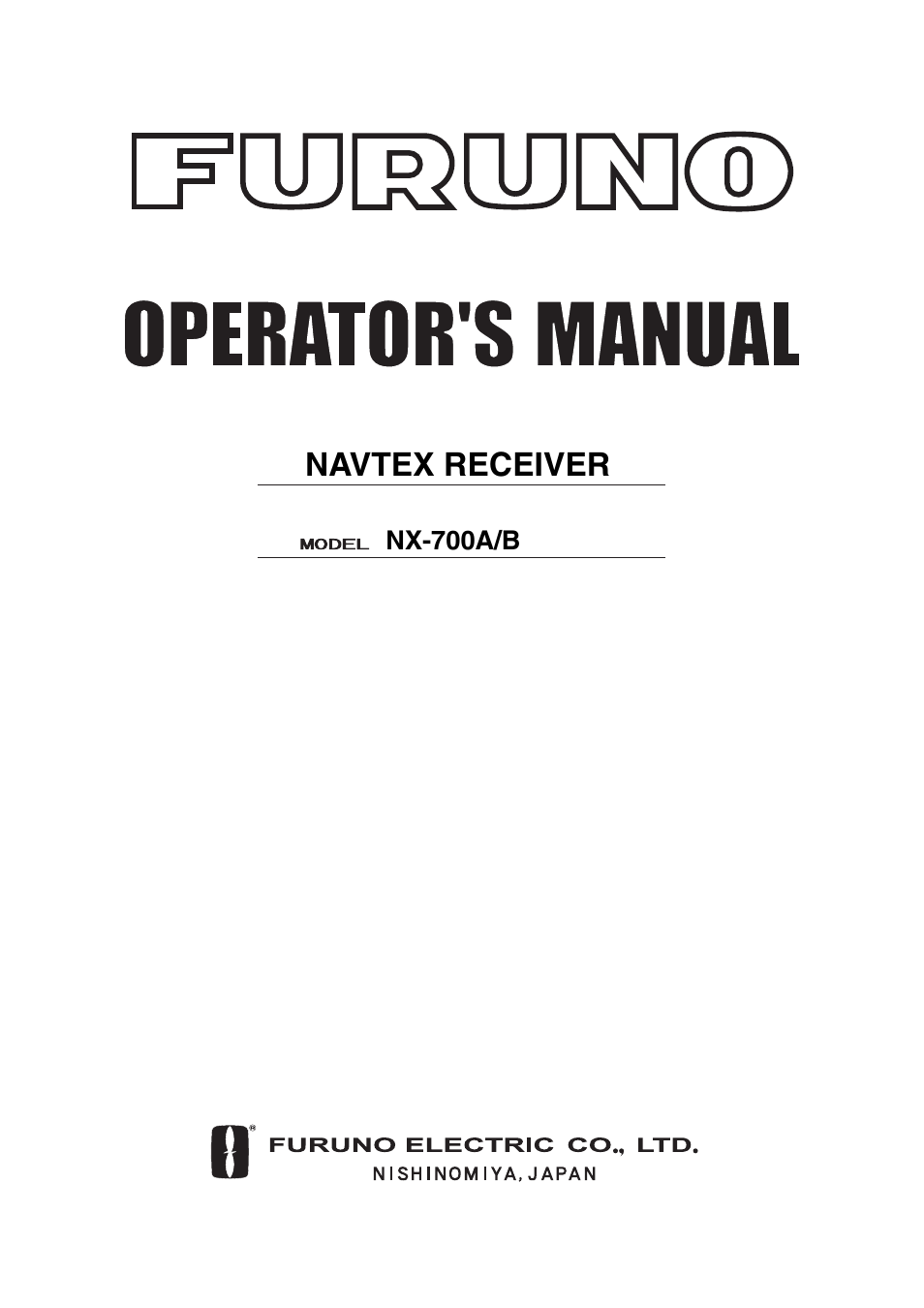 Furuno NX-700B User Manual | 89 pages