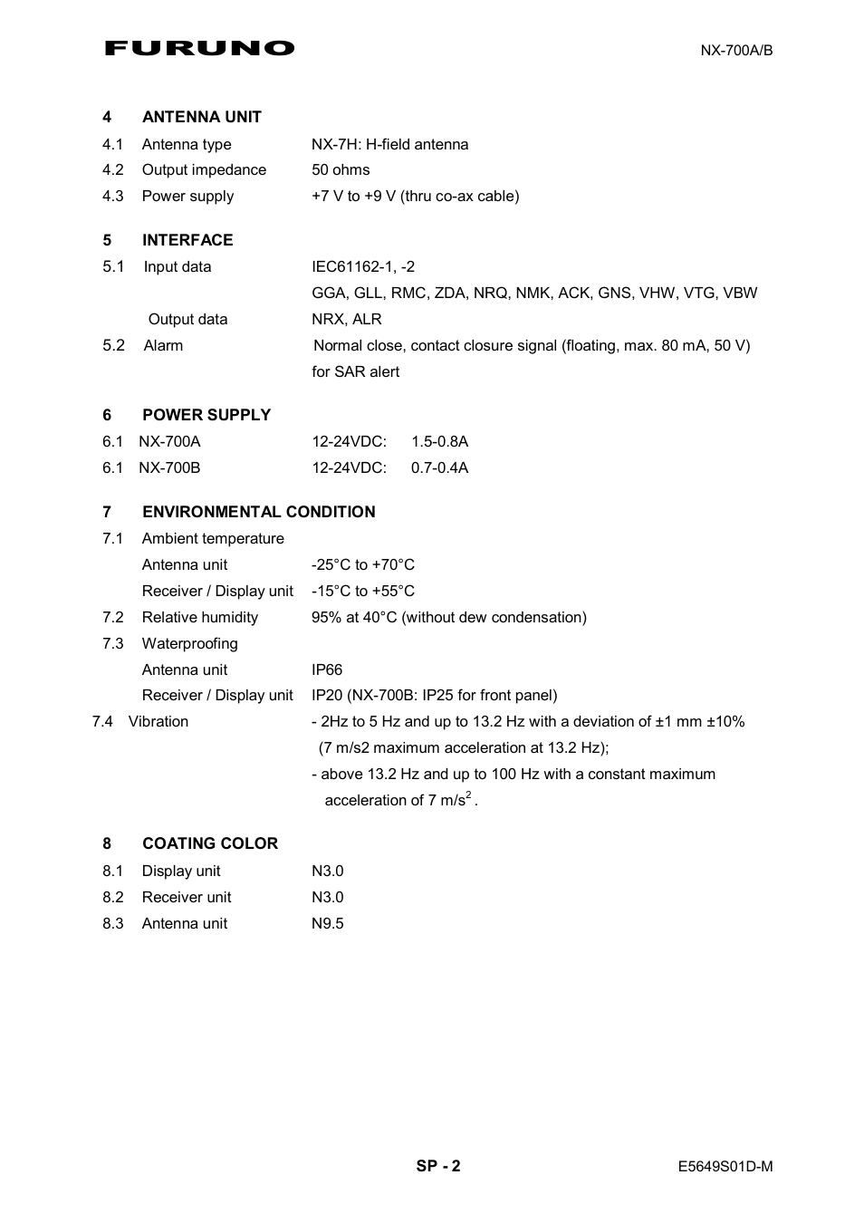 Furuno | Furuno NX-700B User Manual | Page 69 / 89