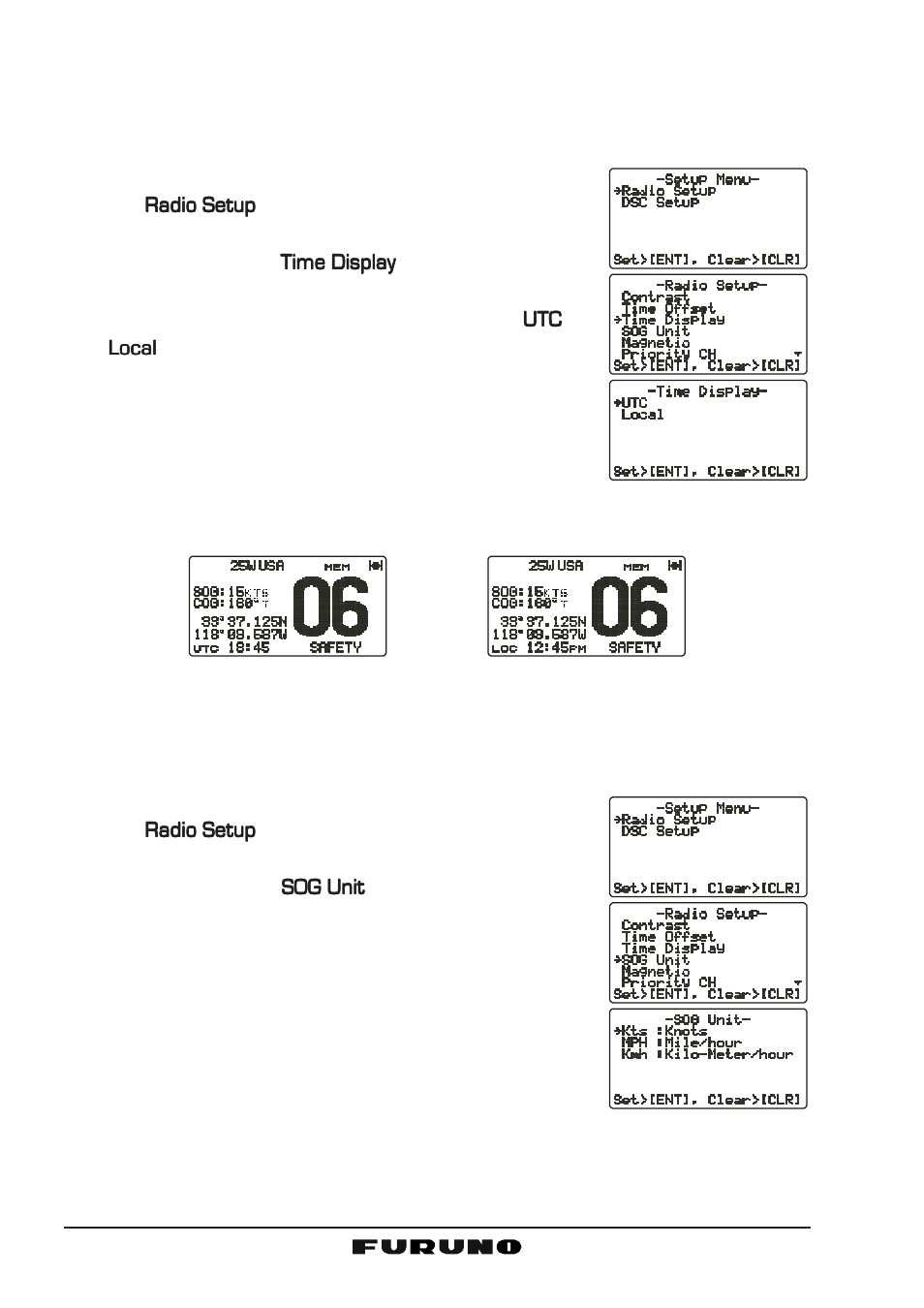 3 time display, 4 sog ( speed over ground ) unit | Furuno FM-4000 User Manual | Page 58 / 84