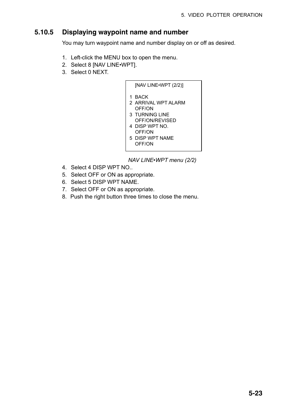 5 displaying waypoint name and number | Furuno FAR-2107(-BB) User Manual | Page 223 / 312
