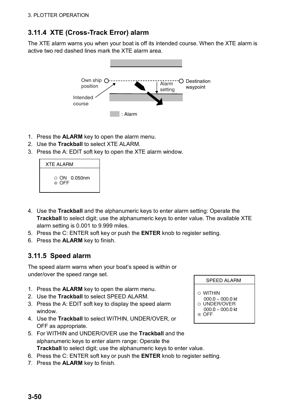 5 speed alarm | Furuno NATVET 1824C User Manual | Page 115 / 239