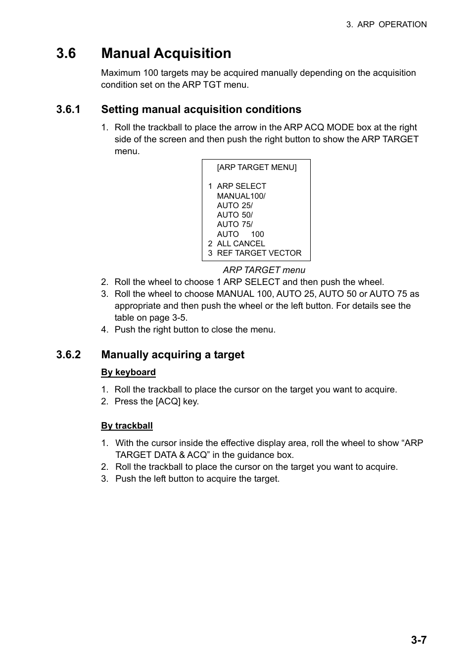 6 manual acquisition | Furuno FAR-2107 User Manual | Page 139 / 280