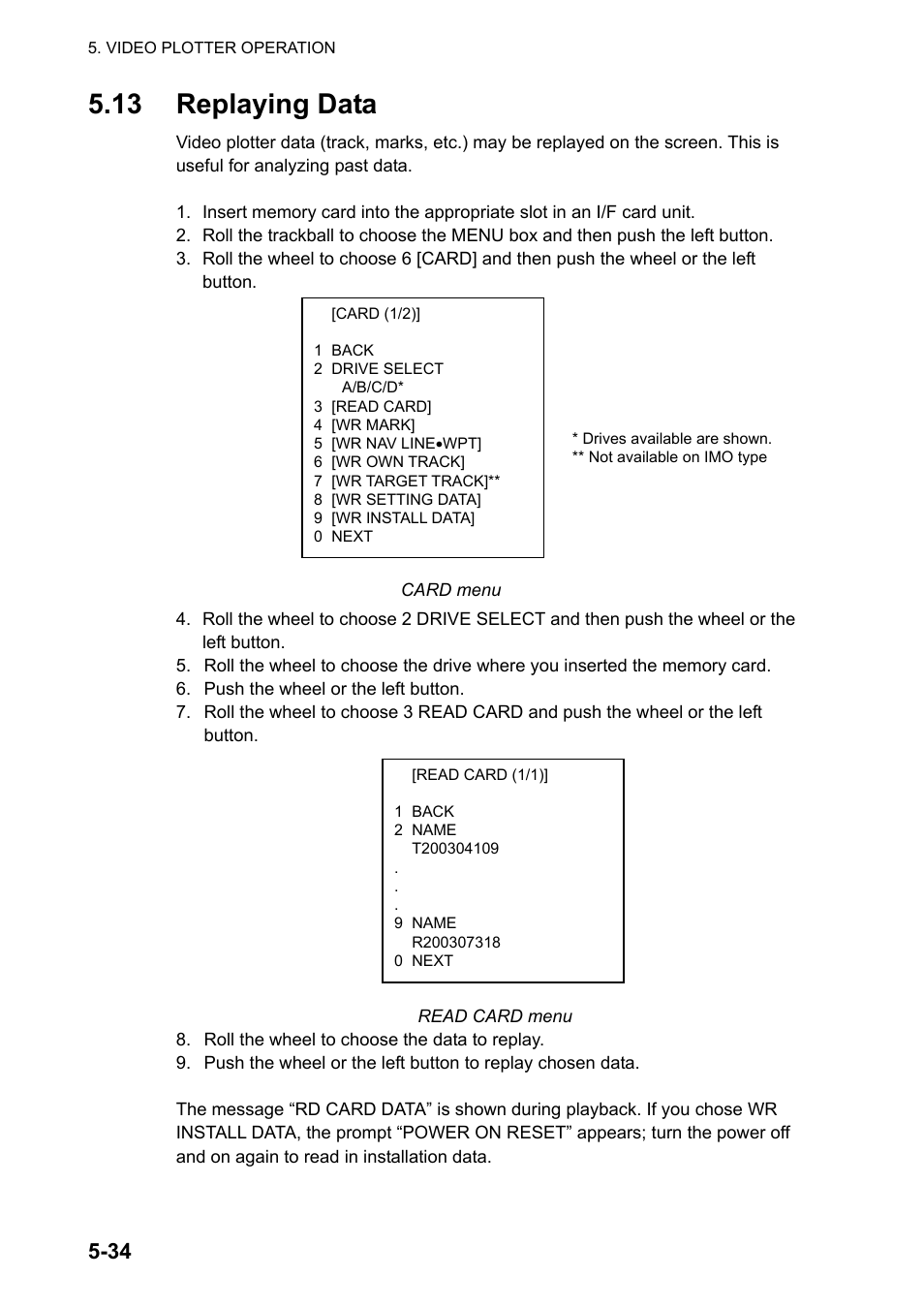 13 replaying data | Furuno FAR-2107 User Manual | Page 228 / 280