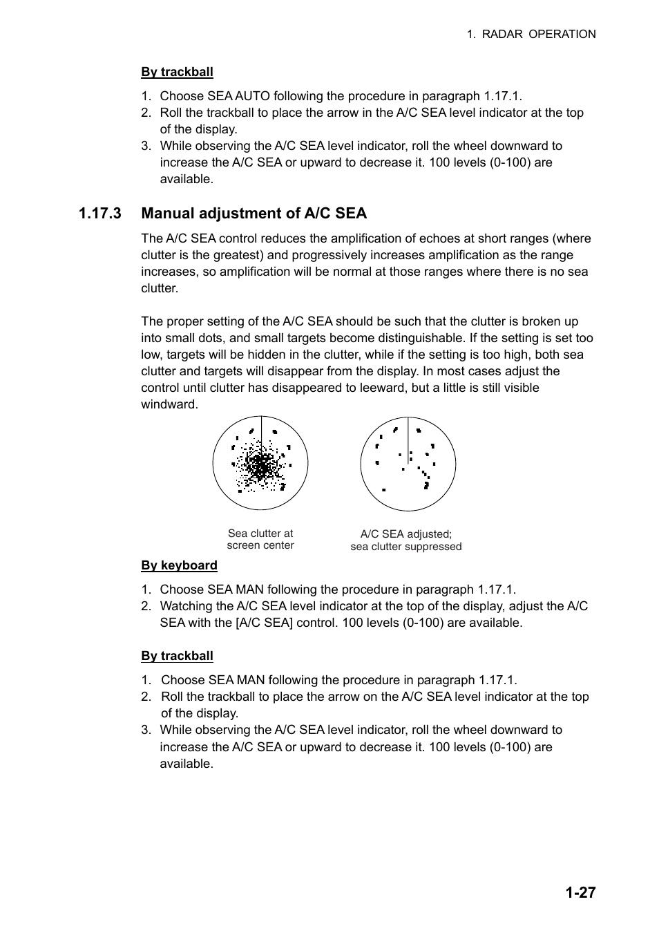 3 manual adjustment of a/c sea | Furuno FAR-2107 User Manual | Page 53 / 280