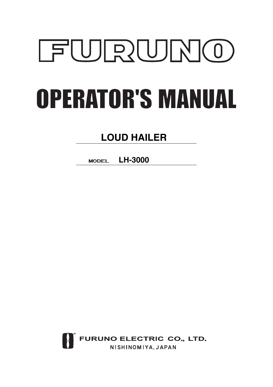 Furuno LH-3000 User Manual | 38 pages