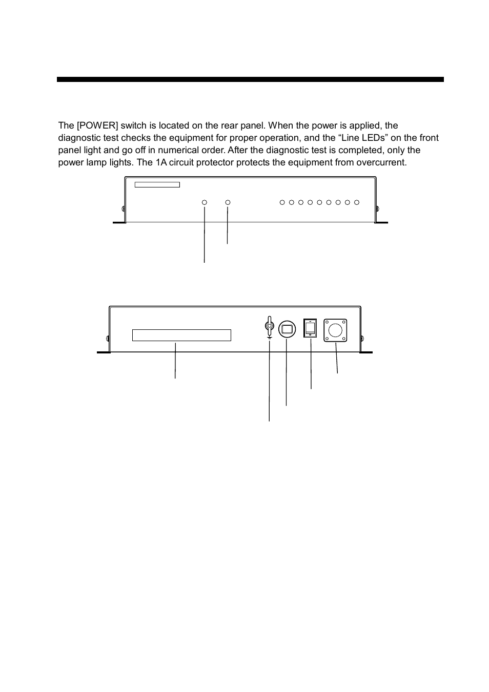 Operation, 1 equipment overview, Front panel | Rear panel | Furuno MULTI-COMMUNICATION UNIT IB-782 User Manual | Page 9 / 22