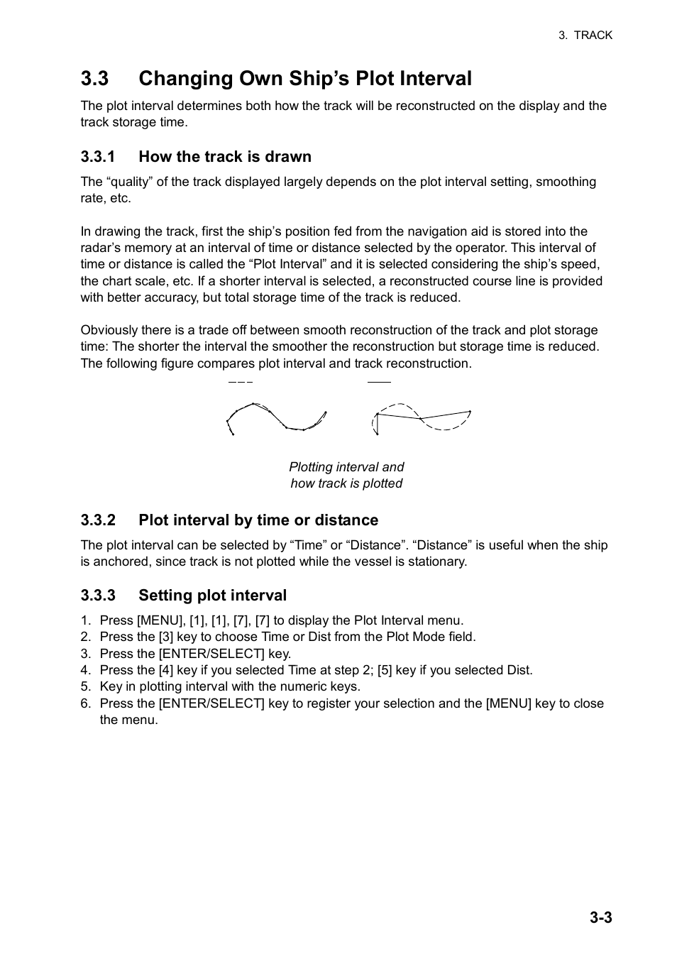 3 changing own ship’s plot interval | Furuno RP180 User Manual | Page 20 / 100