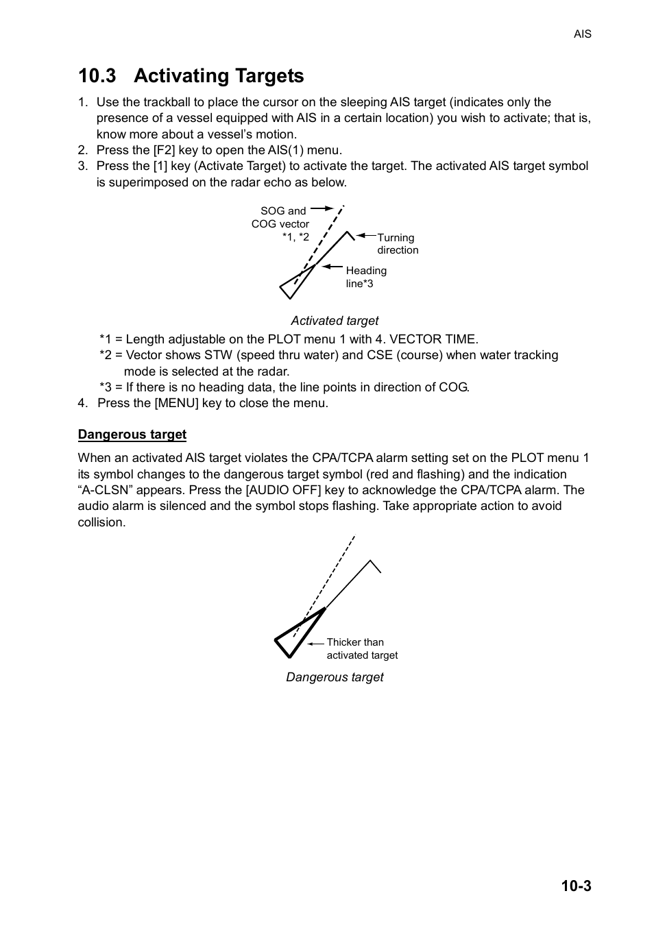 3 activating targets | Furuno RP180 User Manual | Page 66 / 100