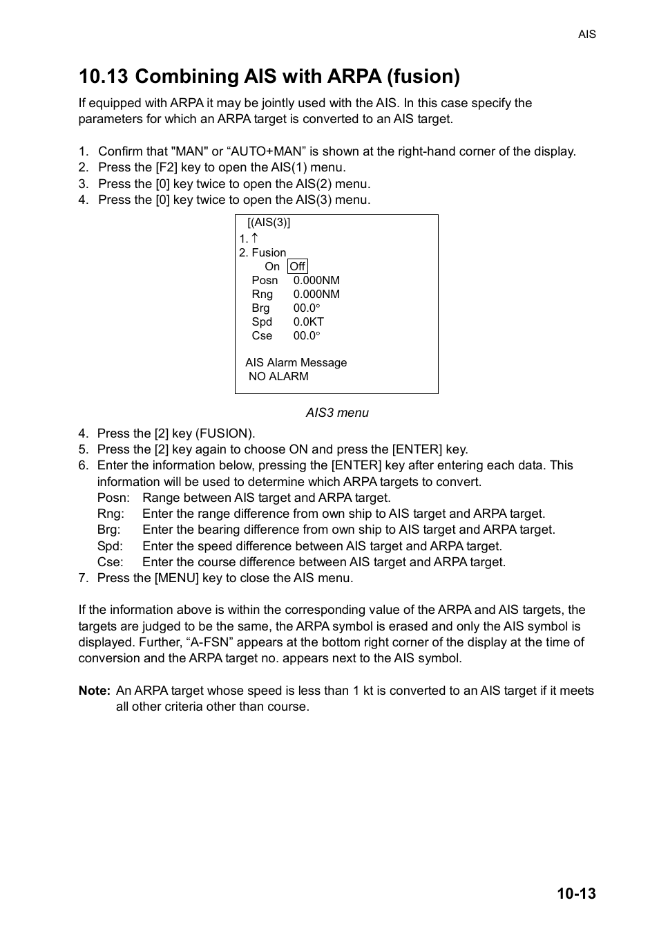 13 combining ais with arpa (fusion) | Furuno RP180 User Manual | Page 76 / 100