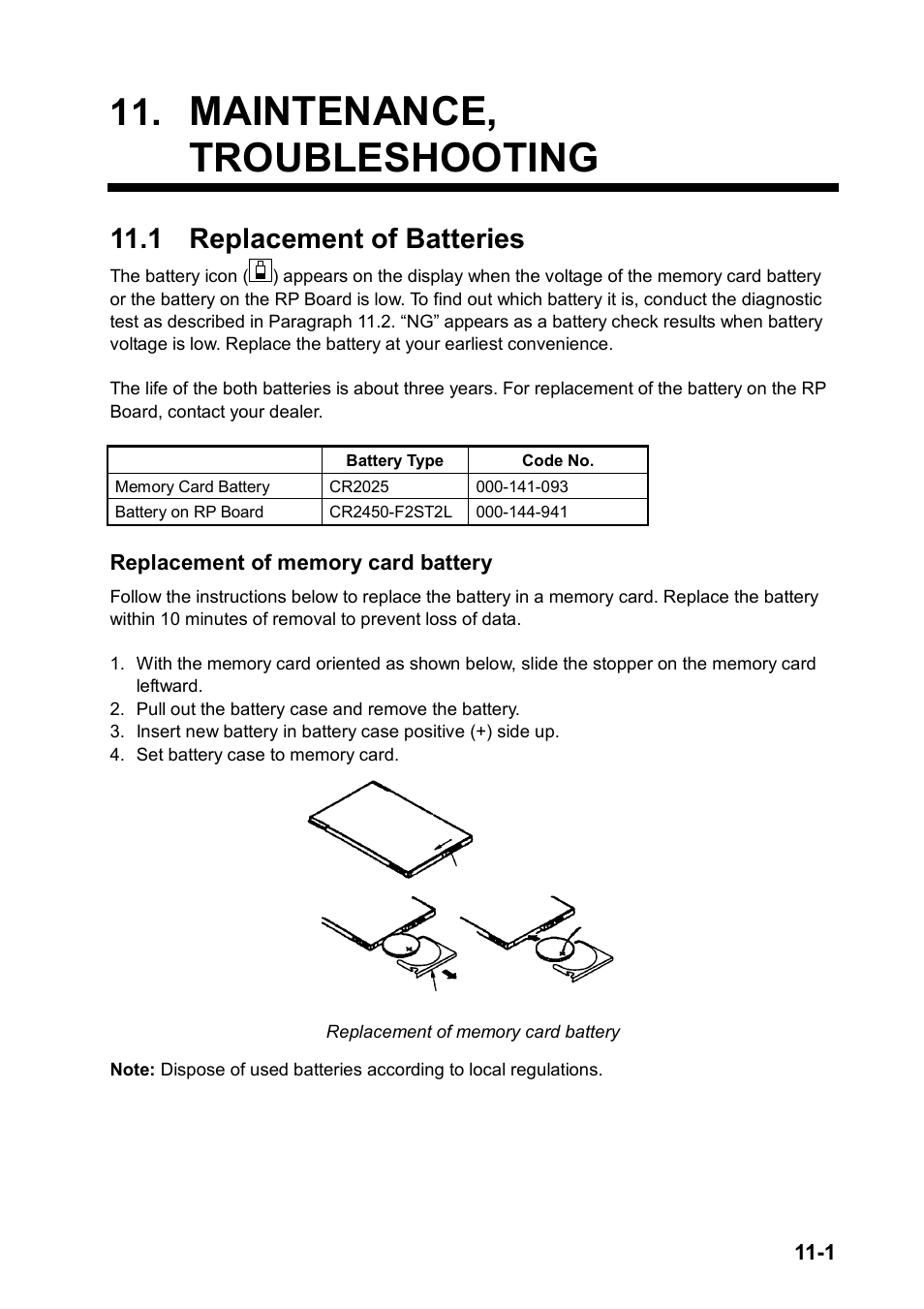 Maintenance, troubleshooting, 1 replacement of batteries | Furuno RP180 User Manual | Page 80 / 100