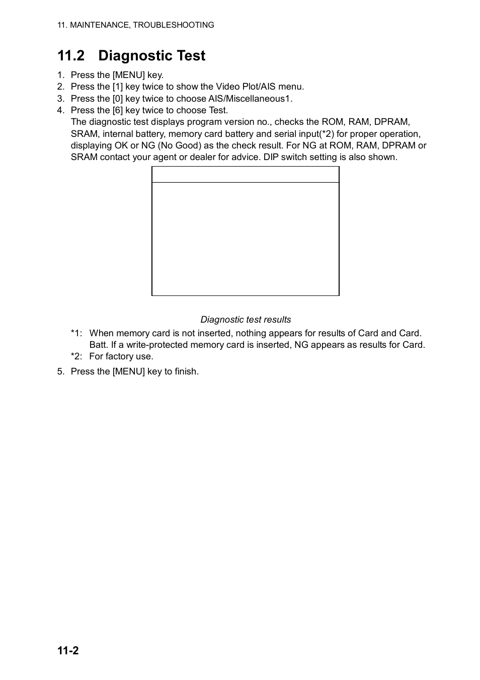 2 diagnostic test | Furuno RP180 User Manual | Page 81 / 100