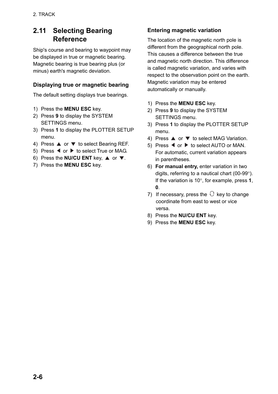 11 selecting bearing reference | Furuno GPS NAVIGATOR GP-150 User Manual | Page 20 / 103